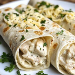 Wraps au Poulet Alfredo