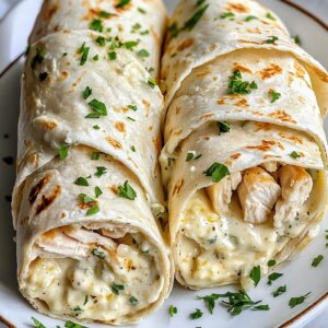 Wraps au Poulet Alfredo