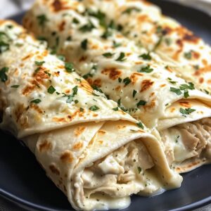 Wraps au Poulet Alfredo