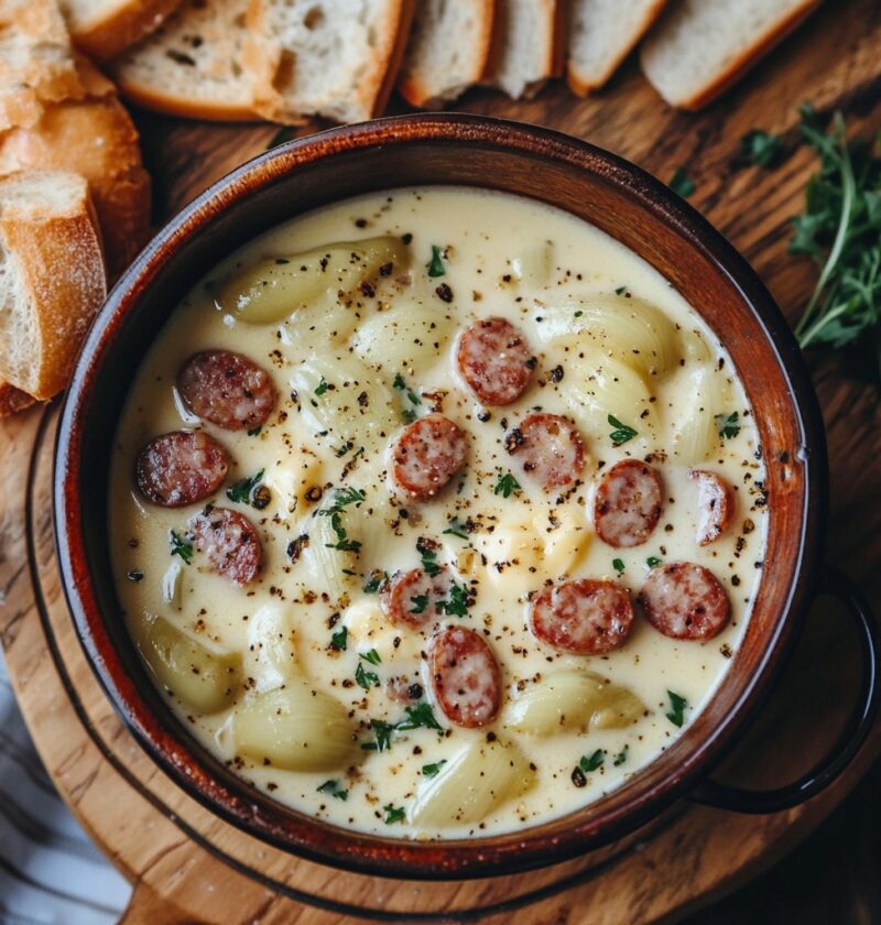 Fondue de Saucisse Fumée et Endives